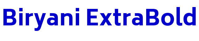 Biryani ExtraBold шрифт